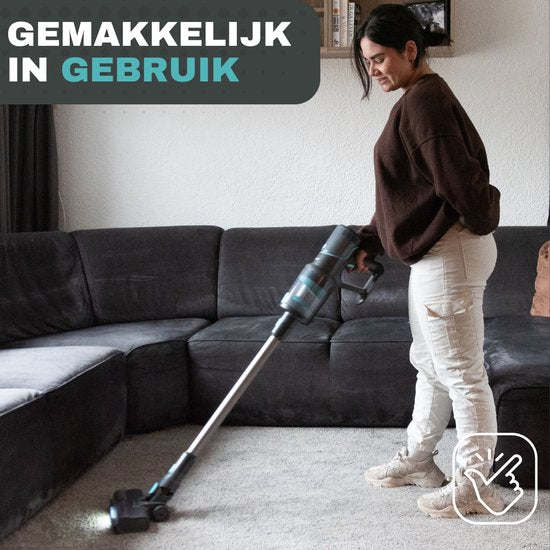 Aspirateur balai - Achaté - Sans fil - 4 accessoires - Affichage LED - Dépoussiéreur