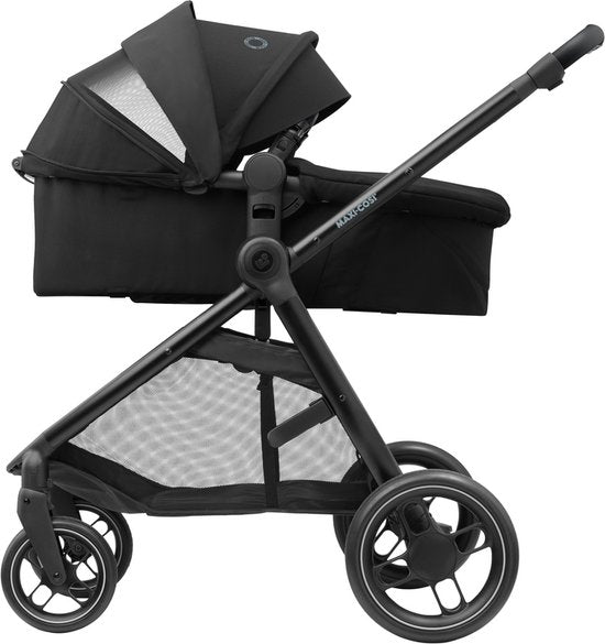 Landau Maxi-Cosi Zelia³ - Essential Black (châssis noir + cuir noir)