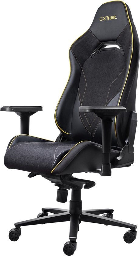 Trust GXT 721 Ruya Pro - Fauteuil gaming haut de gamme et confortable - Accoudoirs 4D - Soutien lombaire intégré - Réglable jusqu'à 150 kg - Noir