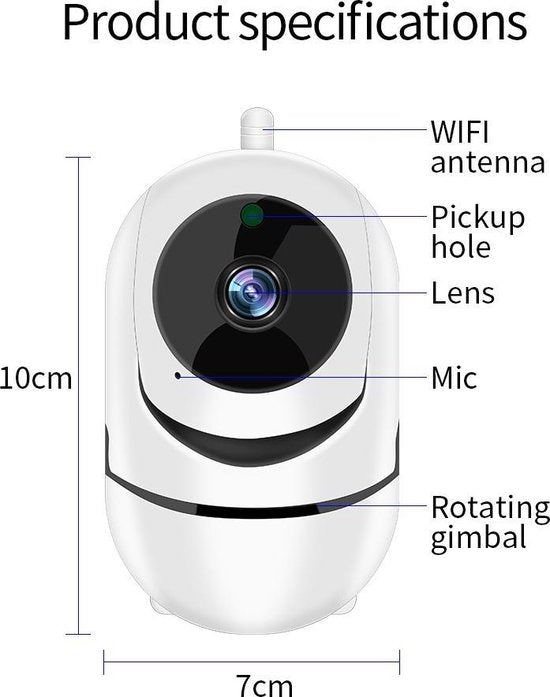 360eyes Baby monitor avec vidéo ABM 400 / Baby Camera - communication bidirectionnelle et application iOS/Android