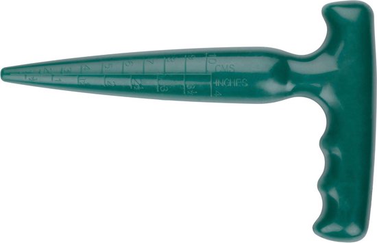 BLACK+DECKER Bâton de Plantation avec Indications de Taille 0-10CM - Plantation de Bulbes - Parfait pour la plantation de graines - 11 x 17.4 x 2.5 CM - Vert