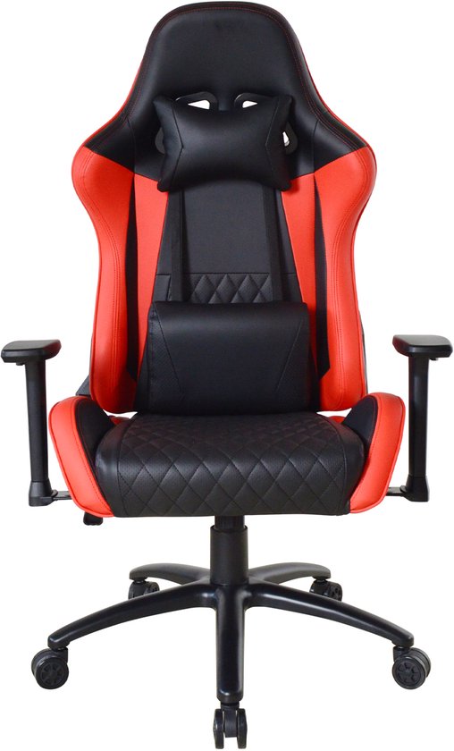 VDD Gaming - Fauteuil gaming - Fauteuils gaming - Fauteuil gaming à assise large - Fauteuil gaming pour personnes de grande taille - rouge - noir - charge maximale de 150 kg