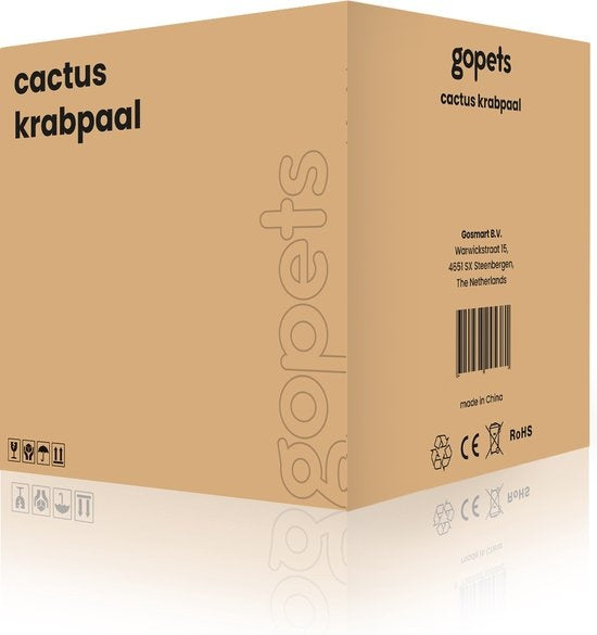 Gopets Griffoir pour chat - Griffoir cactus en sisal - Griffoir design moderne - Griffoir naturel avec jouet - 65cm
