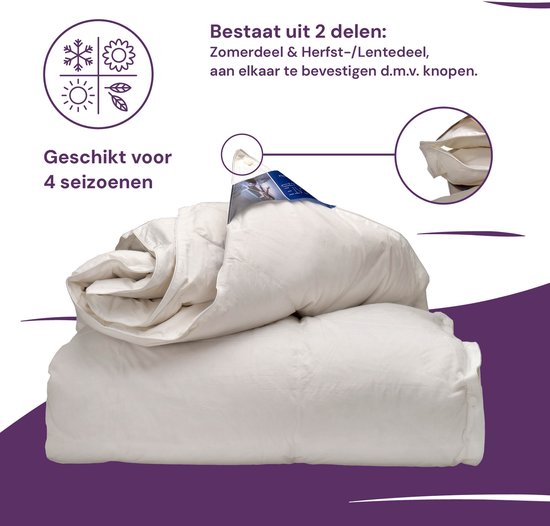 Couette Ten Cate - Couette 240x200 - Couette - Couettes - Couette 4 saisons 240 x 200 - 60% Duck Down - Couette été & hiver