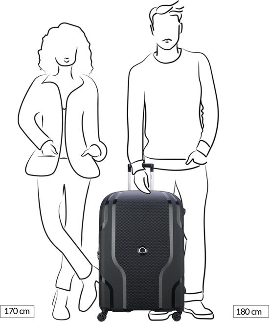 Delsey Clavel 4 Wheel Trolley Extendable 76 cm Blue