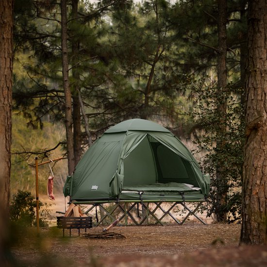 SoBuy OGS32-II-L-GR Tente de camping gonflable - Textile vert foncé 193x145cm