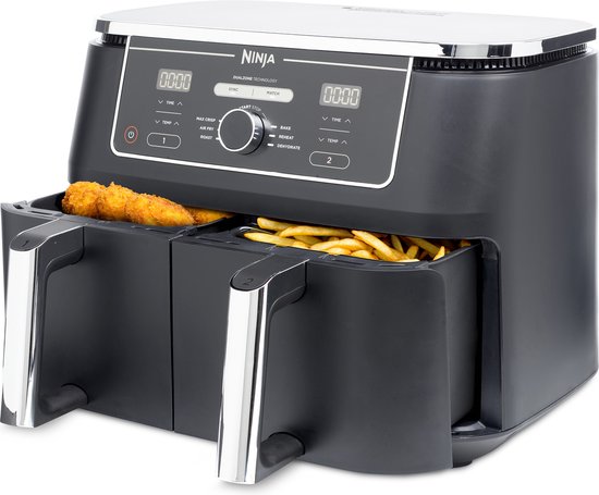 Friteuse à air chaud double Ninja XXL - 9,5 litres - Modèle 2020 - Technologie Dual Zone - AF400EU