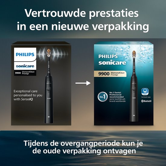 Philips Sonicare DiamondClean 9000 - Brosse à dents électrique - Rose pâle - Verre de recharge - HX9911/29