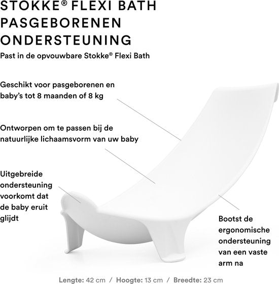 Stokke Flexi Bath XL (Ocean Blue) avec support pour nouveau-nés - Durable et facile à ranger - Pratique à la maison ou en voyage - Convient aux enfants de 0 à 6 ans