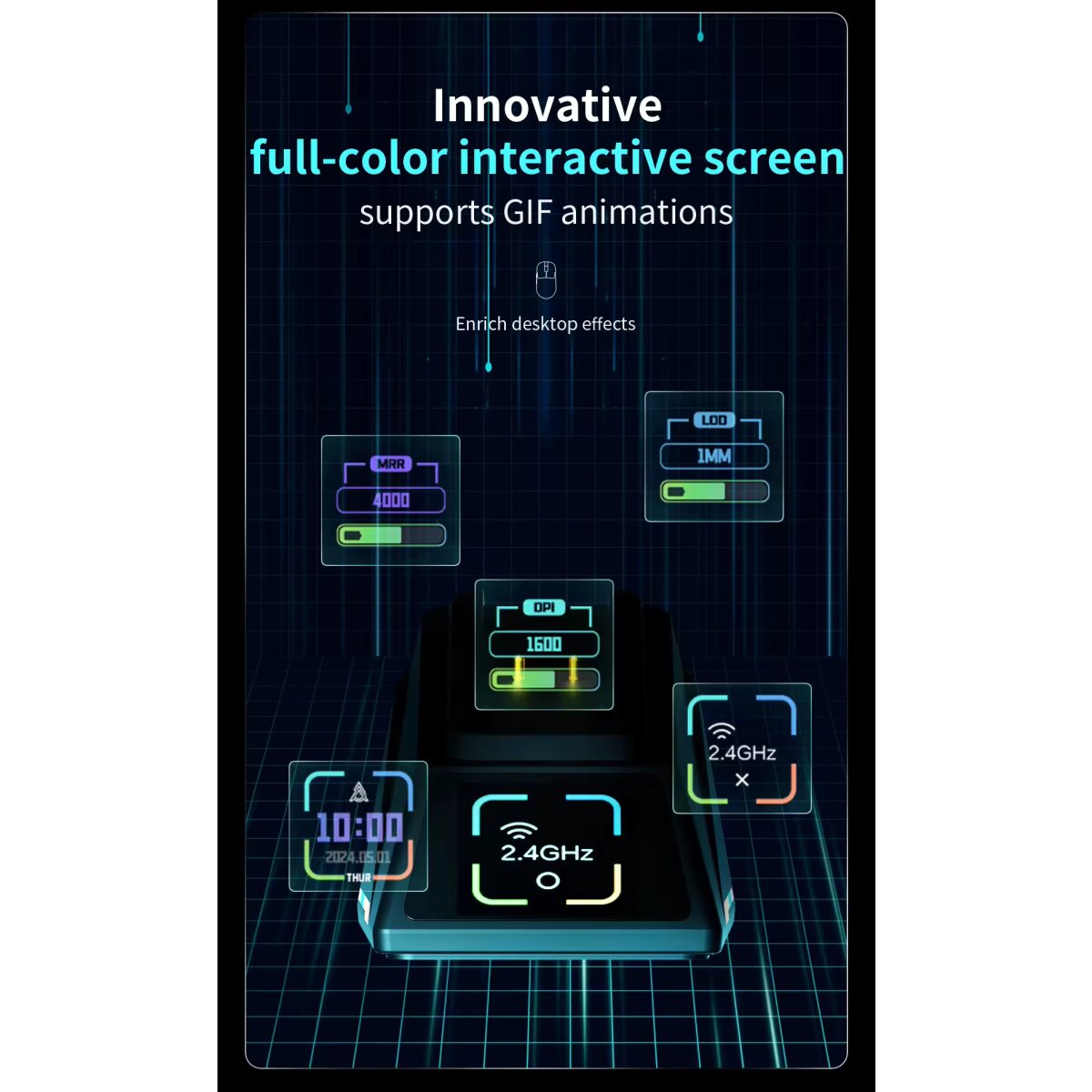 AJAZZ AJ159 APEX Gaming Mouse Black - Ultralight 56 g - 42 000 DPI - 8K Hz Polling - 12.5 × 6.5 × 3.9 cm