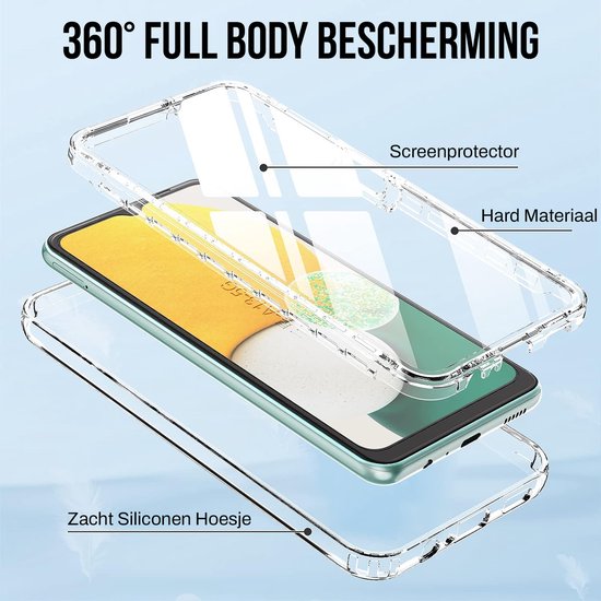 Étui 2-en-1 Podec avec protection d'écran, compatible avec le Samsung Galaxy A13 5G, étui transparent pour téléphone - Étui antichoc