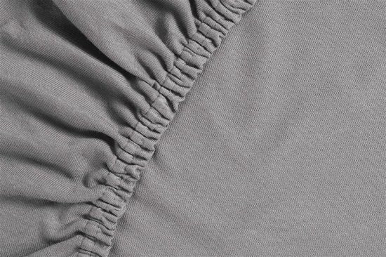 Ambiante Jersey - Drap-housse - 160 x 200/210 - Gris