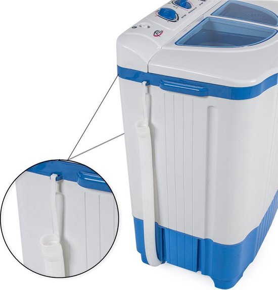 Lave linge et sèche linge TecTake - Blanc et Bleu