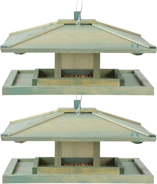 Mangeoire à oiseaux Esschert Design - Vert - 21 cm x 38,5 cm x 21 cm