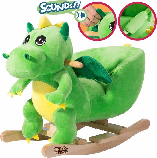 Spielwerk Fauteuil à bascule enfant dino avec ceinture de sécurité