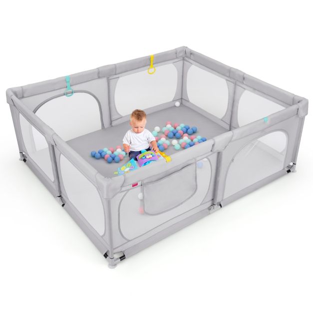 Coast Baby Box avec 50 balles - Gris clair - 189x158x68cm