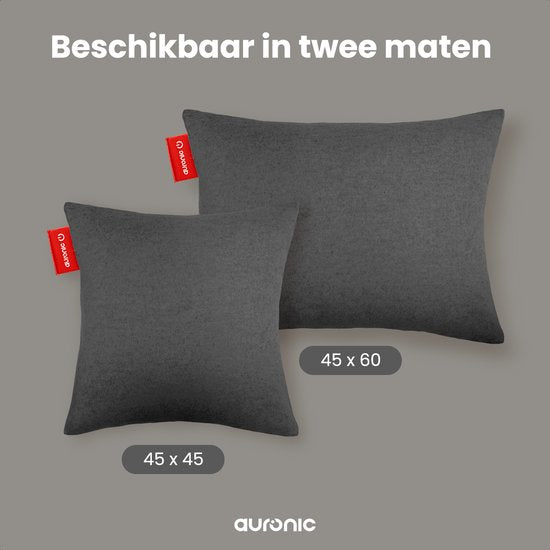 Auronic Heat Cushion - Classic - 45x45 - Sans fil - Rechargeable - Coussin électrique - Infrarouge - Anthracite