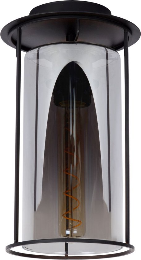 Plafonnier Lucide DOUNIA - Ø 17 cm - E27 - Noir