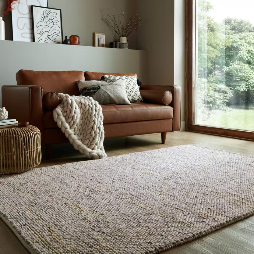 Tapis en laine Flair Minerals - 160 x 230 cm - Gris clair - Tissé à la main