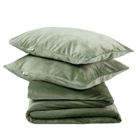 Sjumo housse de couette Silky Smooth - 200 x 220 cm - Forest Green - 2 taies d'oreiller