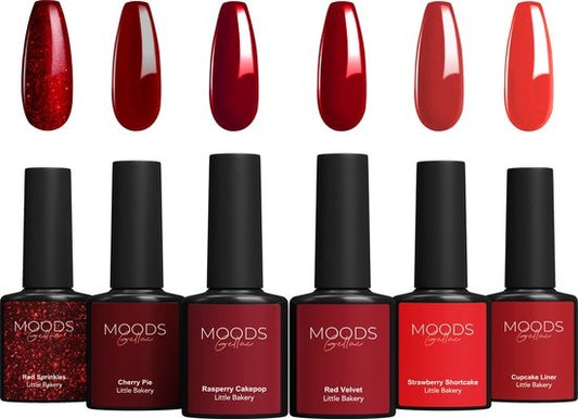 Moods Gellac 6-Piece Set - Gel Nail Polish - 8ML - Little Bakery Edition - Nails - Gel Polish Starter Pack - Chic Colours