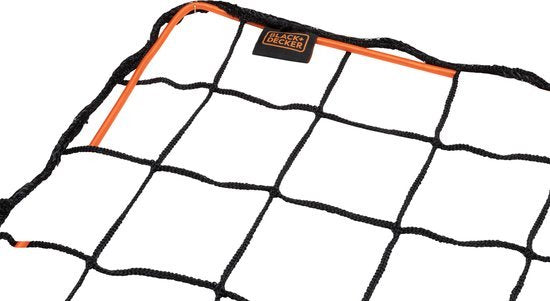 BLACK+DECKER Filet de remorque - 2 x 3 M - Elastique extensible - Dans sac de rangement - Noir