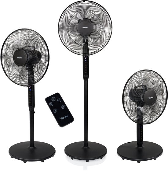 Ventilateur sur pied 3-en-1 Tristar - 40 cm - Avec télécommande - 9 vitesses - 3 modes de ventilation avec mode veille et minuterie - Oscillant - VE-5796