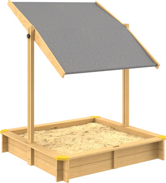 Spielwerk Sandbox - Bois Toit solaire UV 50+ Fritzi - 140x140x120cm