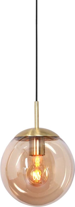 Steinhauer - lampe suspendue - Bollique LED - ambre - verre métal - Ø 25cm - E27 - 3497ME