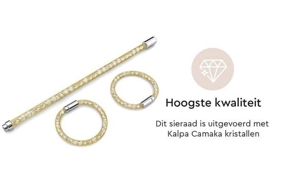 Yolora Ladies Mesh Bracelet - Kalpa Camaka Crystals - Couleur or - Bracelet femme or - Bijoux - Boîte cadeau de luxe - Boîte cadeau - Boîte cadeau exclusive - Belle boîte cadeau - Cadeau de fête des mères