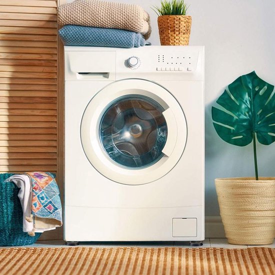 TIKKENS Amortisseurs de vibrations lave-linge/sèche-linge - Lot de 4 pièces - Tapis anti-vibrations - Pieds de sèche-linge - Amortisseur - Anti-vibrations - Caoutchouc antidérapant - Noir