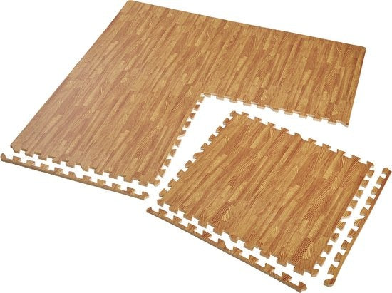 TecTake - Lot de 8 tapis de protection motif bois - 402658