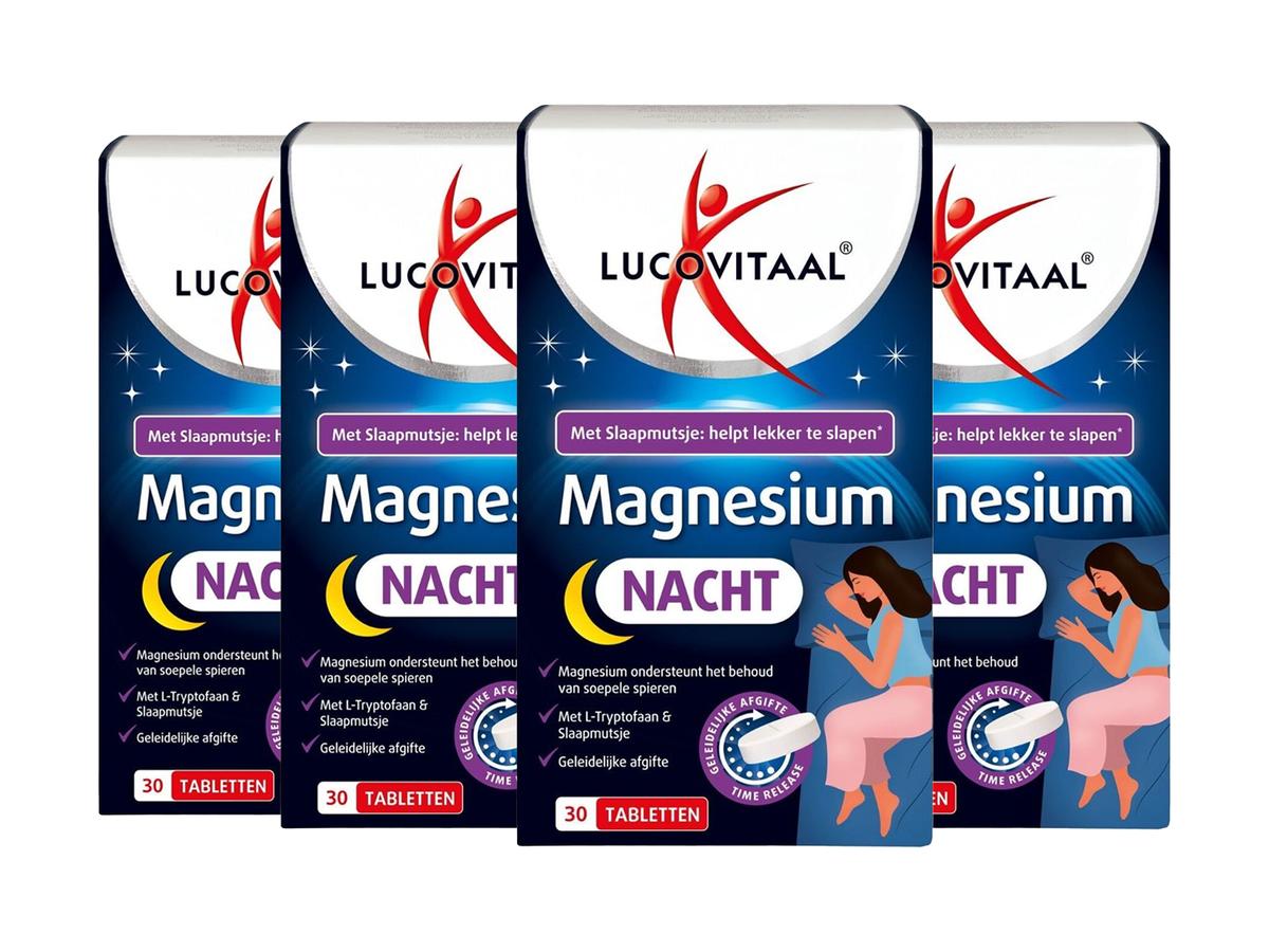 Lucovitaal Complexe de magnésium pour la nuit - 4 x 30 comprimés - Offre spéciale