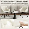 Chaise de salle à manger Yaheetech avec accoudoirs – Beige – 55 x 58,5 x 82 cm – Pivotante à 360° avec revêtement en velours