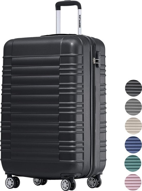 TRVLMORE Valise - Bagage à main - 54x36x20cm - 38L - Noir