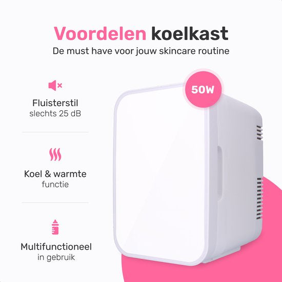 Soft & Silky Skincare fridge - Incl. Roller - Mini - Make-up organiser - Make-up Fridge - Cosmetics & Skincare