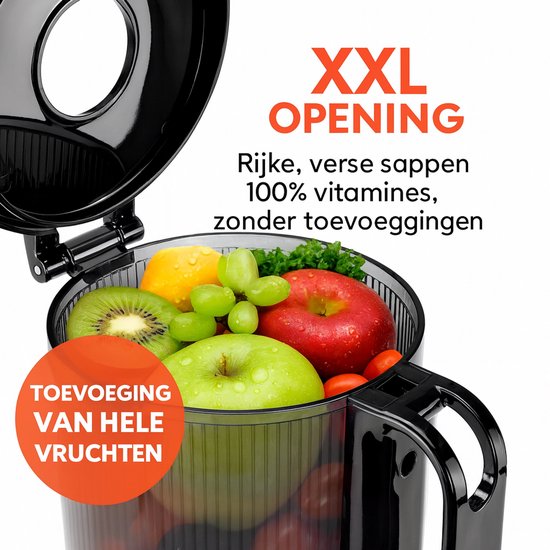 LEBENLANG - Centrifugeuse - Centrifugeuse à extraction lente - Centrifugeuse pour fruits et légumes - Extracteur de jus pour fruits et légumes - Machine à jus - Appareil à jus - Centrifugeuse à extraction lente - Centrifugeuse - 100 % sans BPA - Centrifug