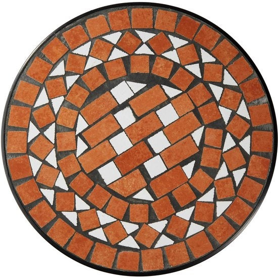 TecTake - Table de balcon, tabouret de fleurs, mosaïque - 402768