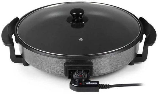 Poêle électrique Tristar 1500 W - PZ-2964 - Ø 40 cm avec couvercle - Température maximale 280 °C - Sans PFAS