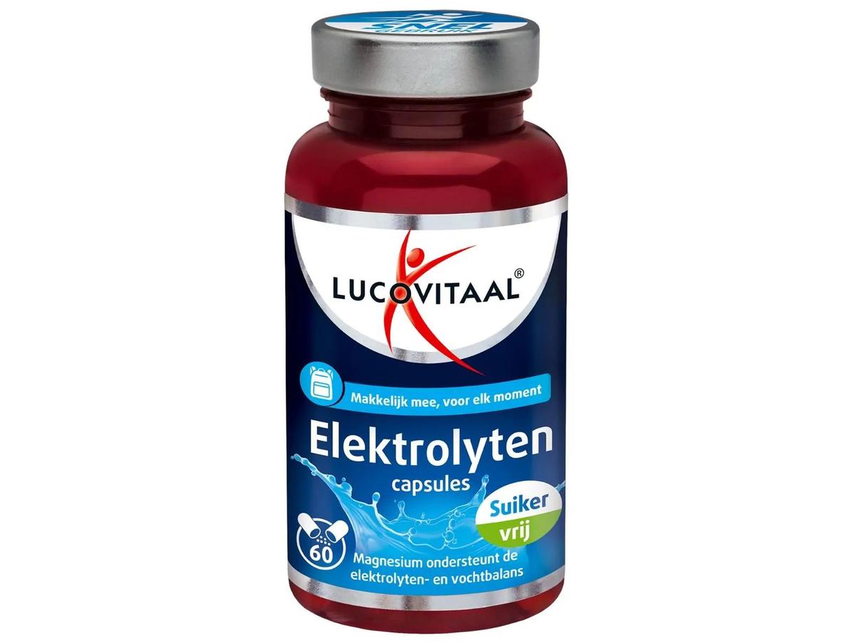 Gélules d'électrolytes Lucovitaal - 60 gélules - Favorisent l'hydratation et l'énergie