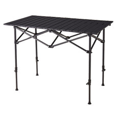 Table de camping pliable X51000040 - Métal/plastique - 95 x 55 cm - Noir
