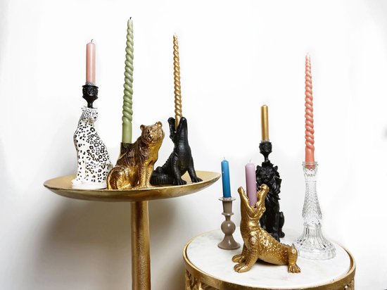 Bougies en forme de tourbillon rose