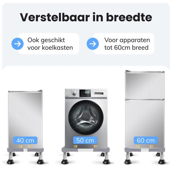 LUFT Rehausseur de lave-linge - Base pour lave-linge - Armoire - Convient pour sèche-linge, réfrigérateur, lave-vaisselle et congélateur - Pour Bosch, Samsung, Miele, AEG, LG, Haier - Réglable