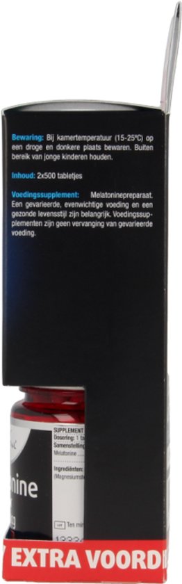Lucovitaal Mélatonine pure 100 mcg Complément alimentaire - 2 x 500 comprimés