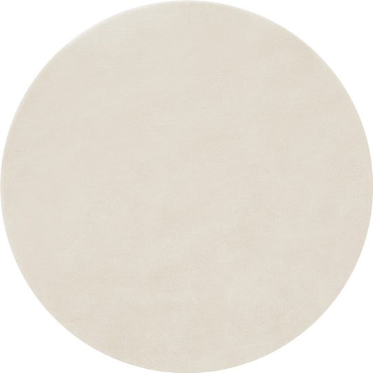 tectake® Tapis à poils courts - Rond - Ø120 cm - Crème - 1630 g/m² de poids de poils - Tapis pour le salon, la chambre à coucher, la salle à manger - Facile d'entretien et lavable - Sous-couche antidérapante - Antiallergique - Diverses tailles et couleurs