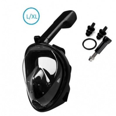 Snorkelmasker Volwassenen L/XL- Snorkelset Zwart - Full Face Duikmasker - Duikbril met Snorkel - Snorkelen en duiken in 2024