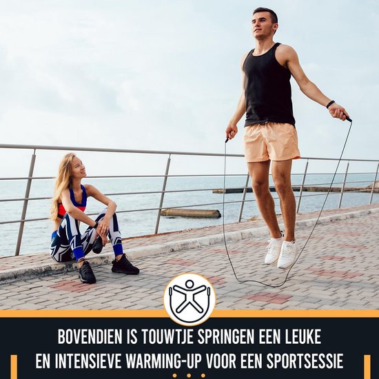FitBoostR Corde à sauter réglable pour adultes - Corde à sauter professionnelle pour le fitness, la boxe et le CrossFit - 3 mètres