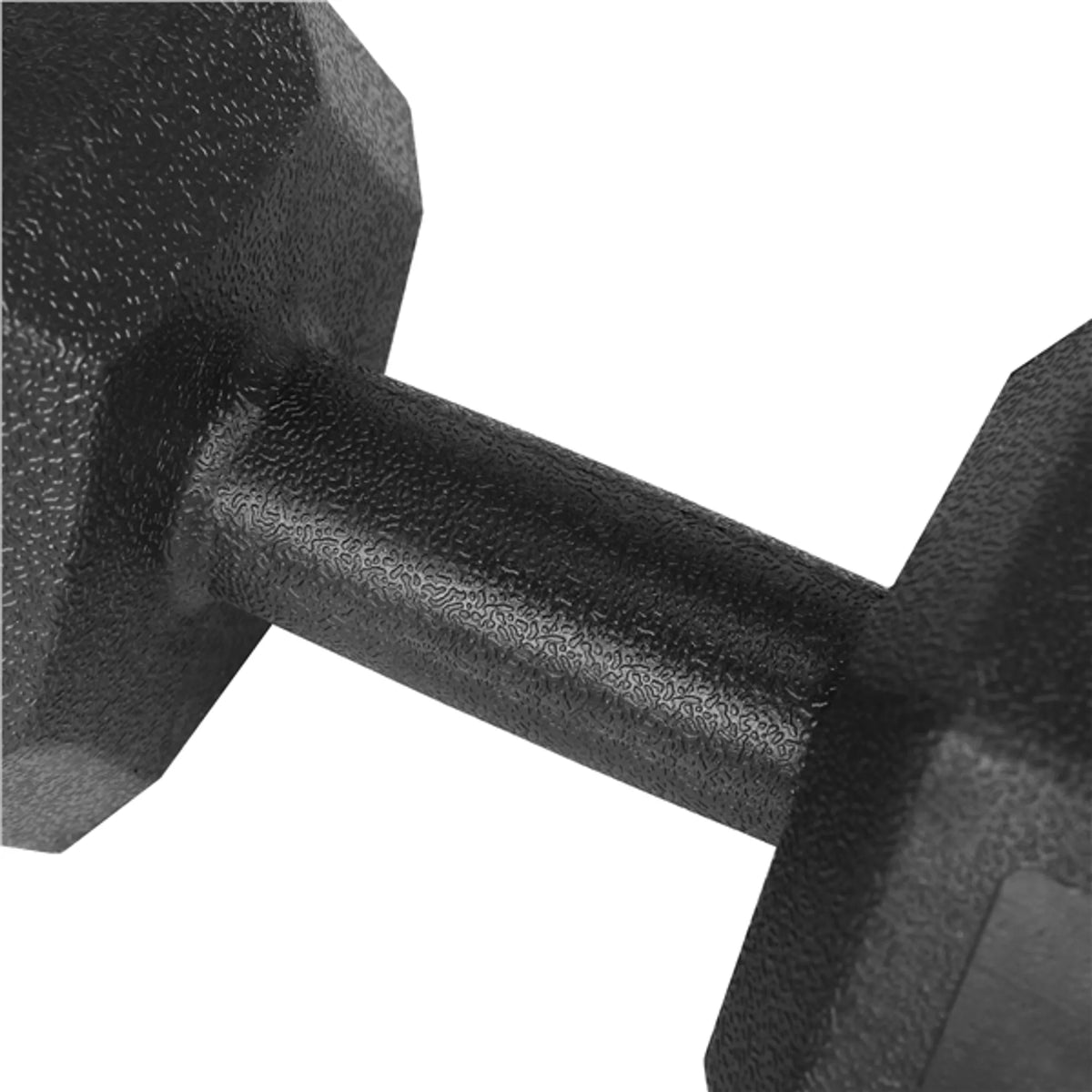 Yaheetech Haltères 7.5 kg Lot de 2 - Conception hexagonale antiroulis, poignée ergonomique et revêtement PVC protégeant le sol - Pour la musculation et le cardio - Fonte noire, béton et PVC - 31 x 14.6 x 14.6 cm