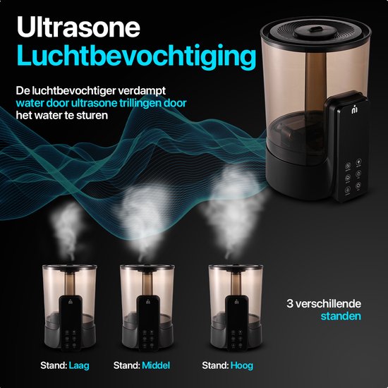 MATTI® - Humidificateur - Humidificateurs 6L - Humidificateur - Cool & Warm Mist - Ultrasonique