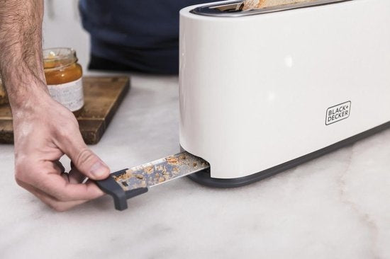 BLACK+DECKER Grille-pain BXTO1001E - Ouverture large - 7 niveaux de brunissement - 1000 watts